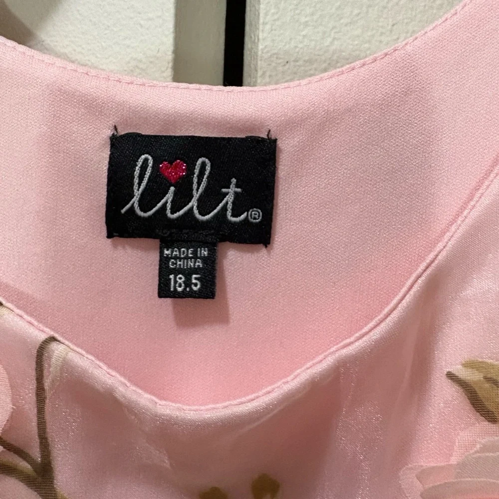 Lilt Pink Floral Kids Dress - Picture 3 of 8